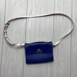 Rebecca Minkoff Women's Royal Blue & White Studded Leather Shoulder Bag